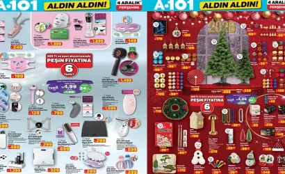 A101’de Yılbaşı Coşkusu Başlıyor: 4 Aralık’tan İtibaren Yılbaşı Ağacı ve Yeni Yıl Ürünleri Raflarda!