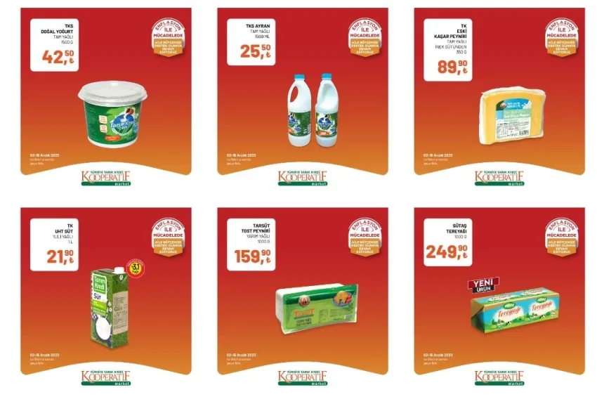 Tarım Kredi aktüel kataloğunda neler var? 2-8 Aralık tarihlerinde geçerli yağ, çay, peynir…